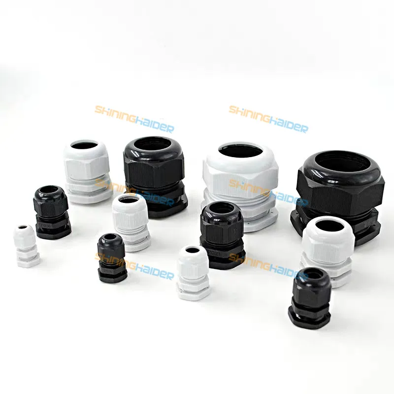 Nylon plastic cable waterproof connector 1 environmental protection PG7 / PG9 / PG16 25 36 42 48