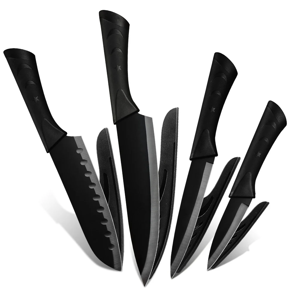 MUZ Kitchen Cooking Cleaver Knives Set 4PCS Durable Stainless Steel