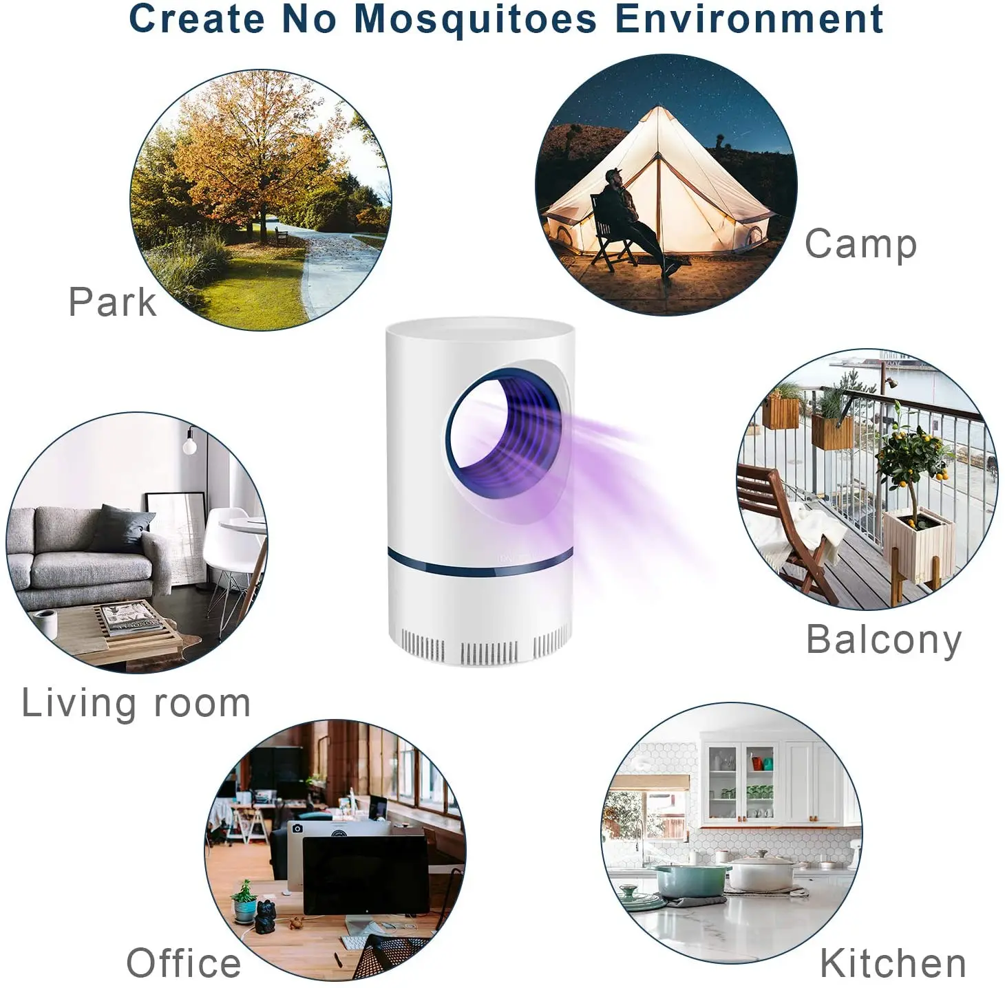 LEADLY Mosquito Killer лампа черный USB электрическая без шума излучения перезарядка