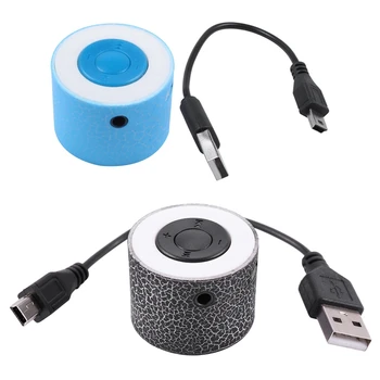 

2 Pcs Mini Stereo Speaker Small Loudspeaker Hand-Free Mic TF SD Card U Disk MP3 Music Player Candy Blue & Black