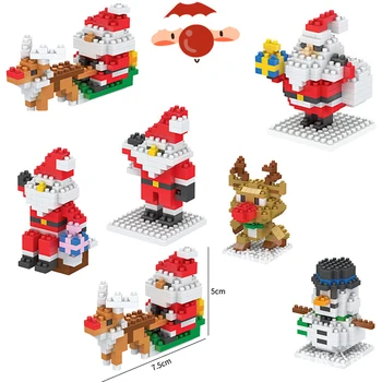 

Mini Blocks Christmas Santa Claus Model Bricks Building Block Toy For Kids Children Creator Friend Children's Toy Christmas Gift