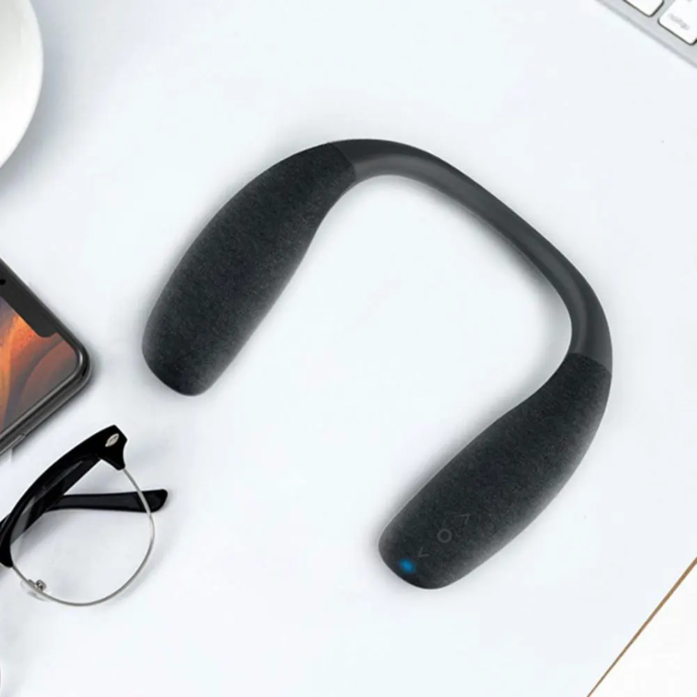 Neck Bluetooth Speaker Surround sound wireless speaker bluetooth 5.0 with Bass HD Voice button with microphone For Game Bluedio HS neck-mounted bluetooth speaker portable wireless speaker bass bluetooth 5.0 FM radio support SD card slot