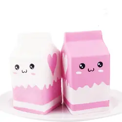 Kawaii милые мягкие мягкими Подвески молока мешок игрушка медленно поднимающийся молочный ящик для детей веселый подарок для взрослых