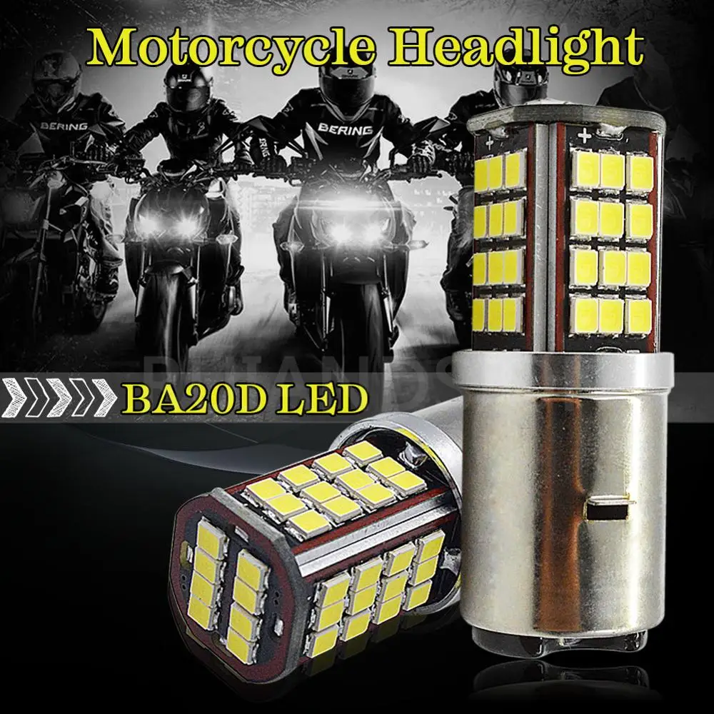 Белый светодиодный светильник для мотоцикла H6 6 в 12 В DC BA20D Bixenon Beam 2835 56smd