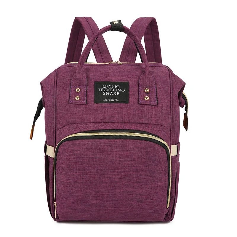 Snailhouse многофункциональные детские пеленки сумки модные водонепроницаемые пеленки Органайзер Портативная сумка для подгузников Сумка вместительная сумка рюкзак - Color: Purple