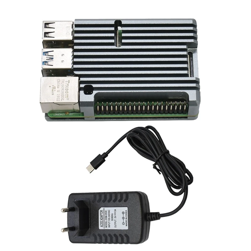 Для Raspberry Pi 4B 2G ram DIY Kit Поддержка 2,4/5,0 GHz wifi Bluetooth 5,0 с алюминиевым ЧПУ сплав защитный серый чехол 5V 3A P