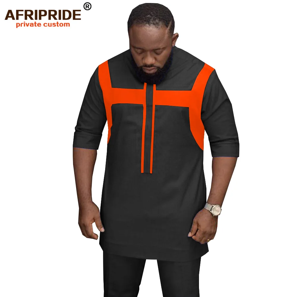 Африканская мужская одежда dashiki наряд женские рубашки с цветочным принтом+ брюки из Анкары комплект из 2 предметов повседневные спортивные костюмы Trial AFRIPRIDE A1916005 - Цвет: 12-5