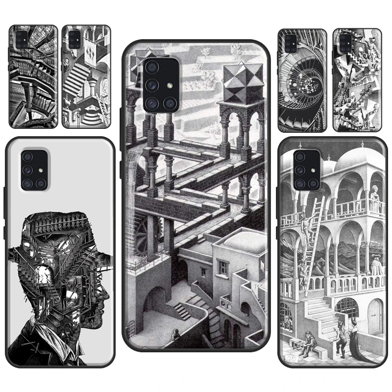 Чехол Escher для Samsung A51 A71 A11 A31 A41 A20e A21S A01 A02S A50 A40 A70 A12 A52 A72 A32 | Мобильные телефоны и