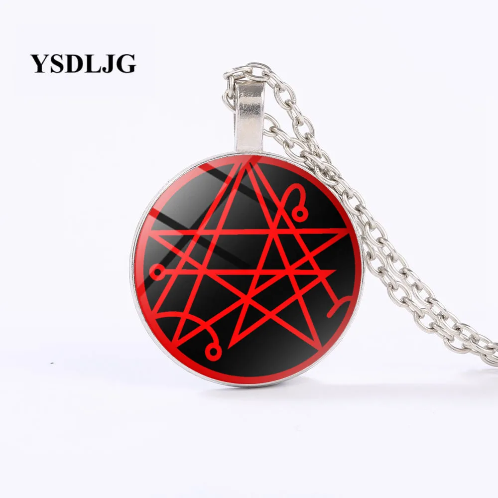 

YSDLJG Esoteric Necklace - Necronomicon Gate Symbol H.P. Lovecraft Cthulhu Old God Gift Necklace Women Stainless Steel