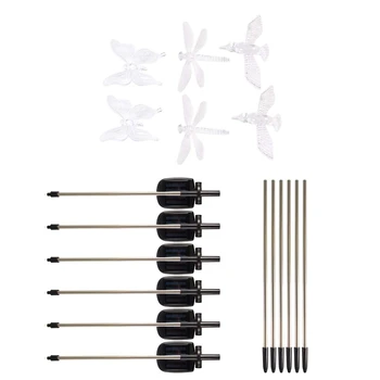

6-Pack Solar Garden Lights Outdoor Figurine Light Color Changing Decorative Landscape Butterfly Dragonfly Light for Patio Yard P