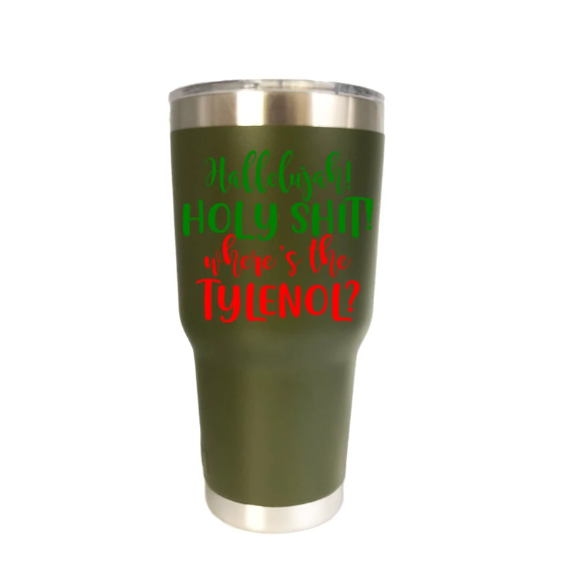 30 oz green Рождество 20 унций стакан дорожная Автомобильная кружка с двойными стенками термосы изолированные нержавеющая сталь термос бутылка для воды Пиво кофе чашка - Цвет: 30 oz green