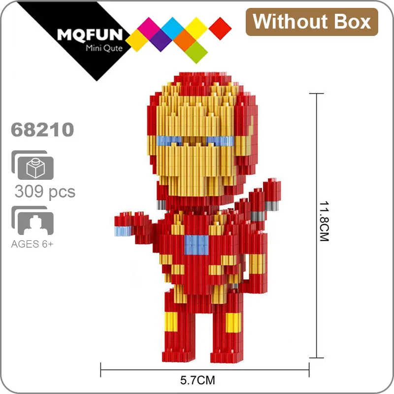 Linkgo Мститель супер герой Железный человек Человек-паук танос фигурки мини строительный блок кирпичи Сборная модель обучающая игрушка - Цвет: 68210 Without Box