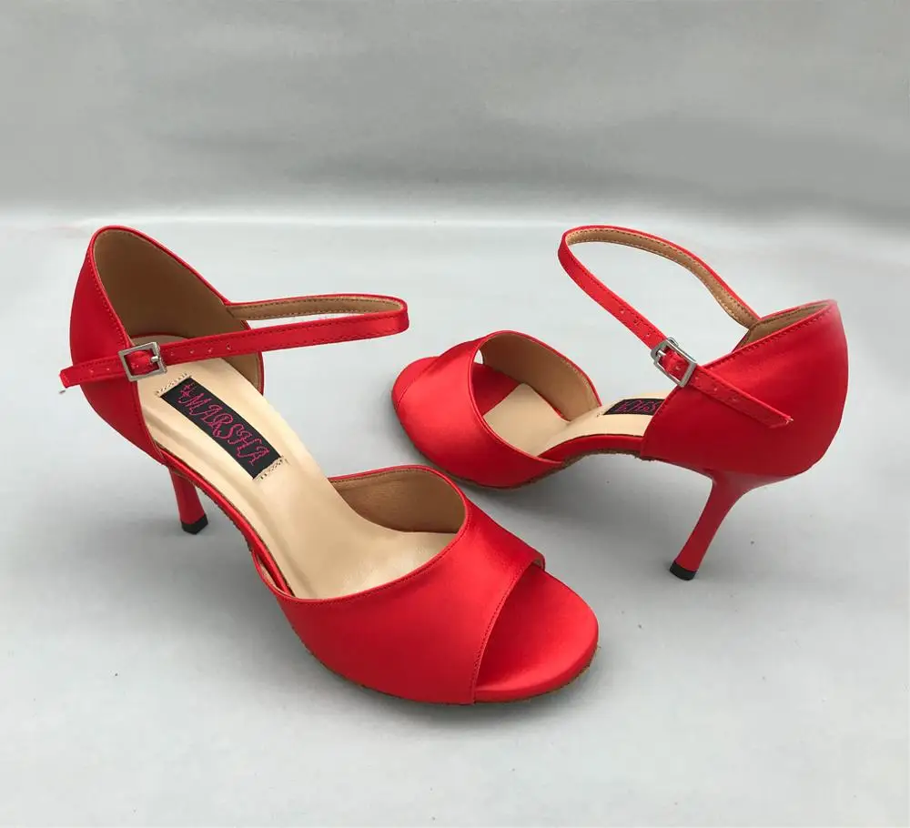 Модные латинские танцевальные туфли для сальсы туфли для латиноамериканских танцев Свадебная обувь для женщин 6205B-R
