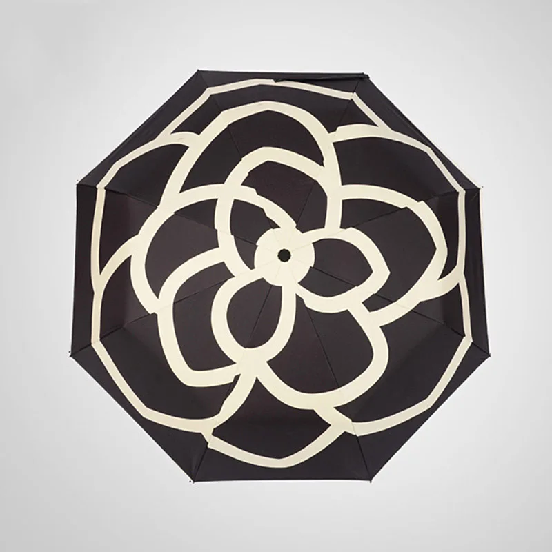 Зонт от солнца Camellia с защитой от ультрафиолета, Зонт от дождя, женский роскошный бренд, женский зонтик, ветрозащитный, для путешествий, солнечный, дождливый, компактный зонтик