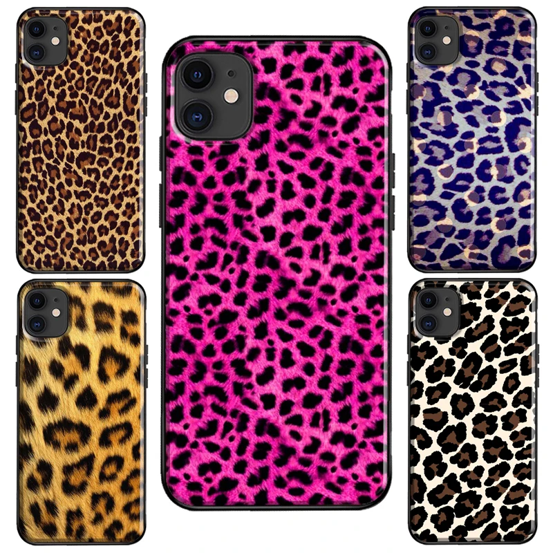 Цветной чехол с леопардовым рисунком животных для iPhone 7 8 Plus SE 2020 X XR XS Max 13 12 mini 11 Pro