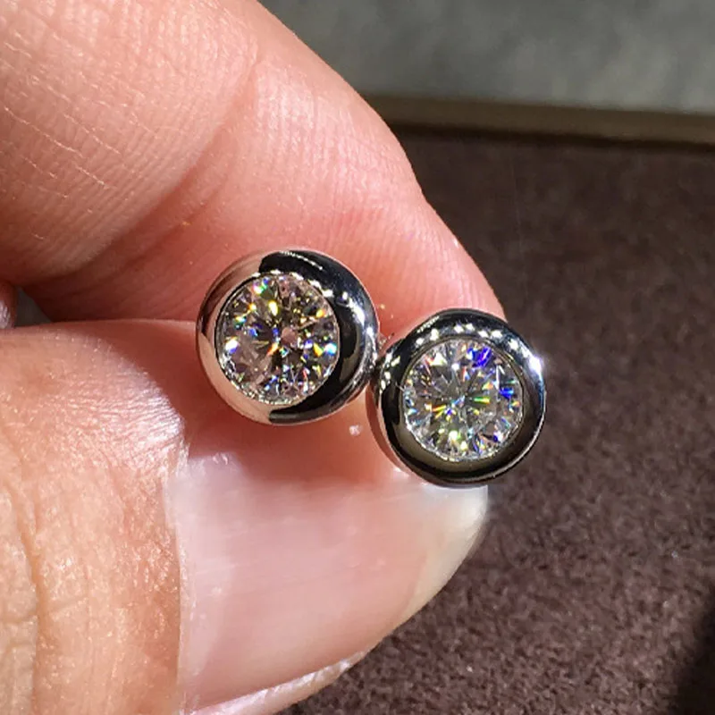 Moonrocy Cz Crystal Earrings Stud Bohemia Gold Color Cute Simple