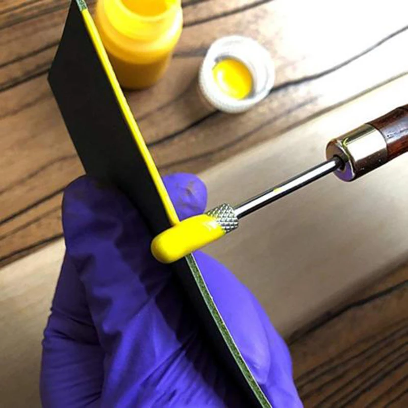 DIY Кожа ремесло край масло лечение инструмент наконечник ролик ручка кожа ремесло инструменты