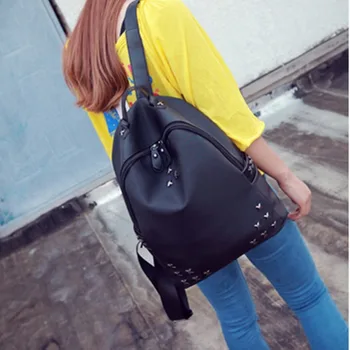 

2020 new shoulder bag large capacity travel bag fashion casual solid color travel backpack double zipper anti-theft backpack