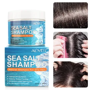 

Natural Sea Salt Shampoo Anti-Dandruff Hair Shampoo For Control Oil Relieve Itching Anti-Mite Reducing Dandruff Hair Care
