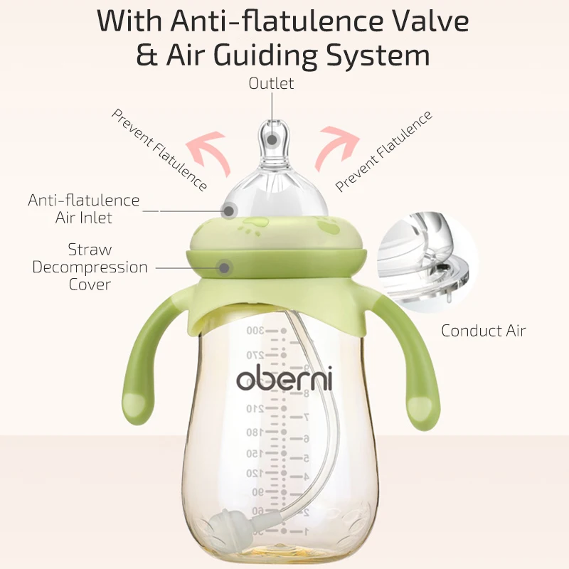 Детская блестящая бутылочка PPSU для кормления + модель бутылочки без бисфенола А