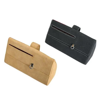 

Fashionable and Multi-Functional Felt Car Visor Organizer Sunglasses Holder Bill Business Card Storage Bag Auto Accessories