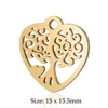 5pcs/lot diy heart tree of life stainless steel charm pendant wholesale family trees jewelry bracelet connector charms ► Photo 3/6