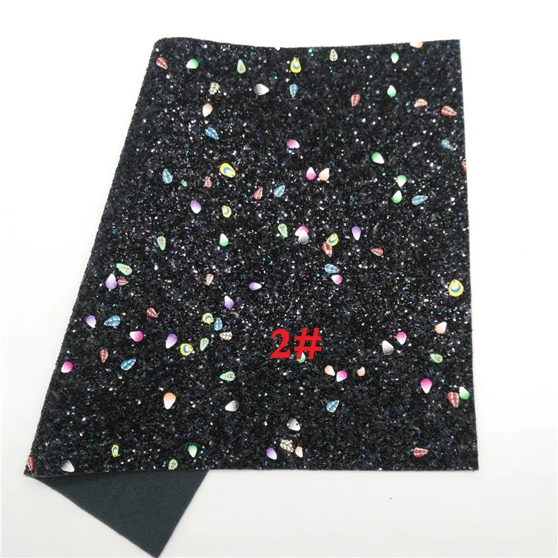 2 Glitterwishcome 21X29 см A4 Размер синтетическая кожа, массивная блестящая кожа с хвостами павлина блеск винил для луков, GM689A - Цвет: 2