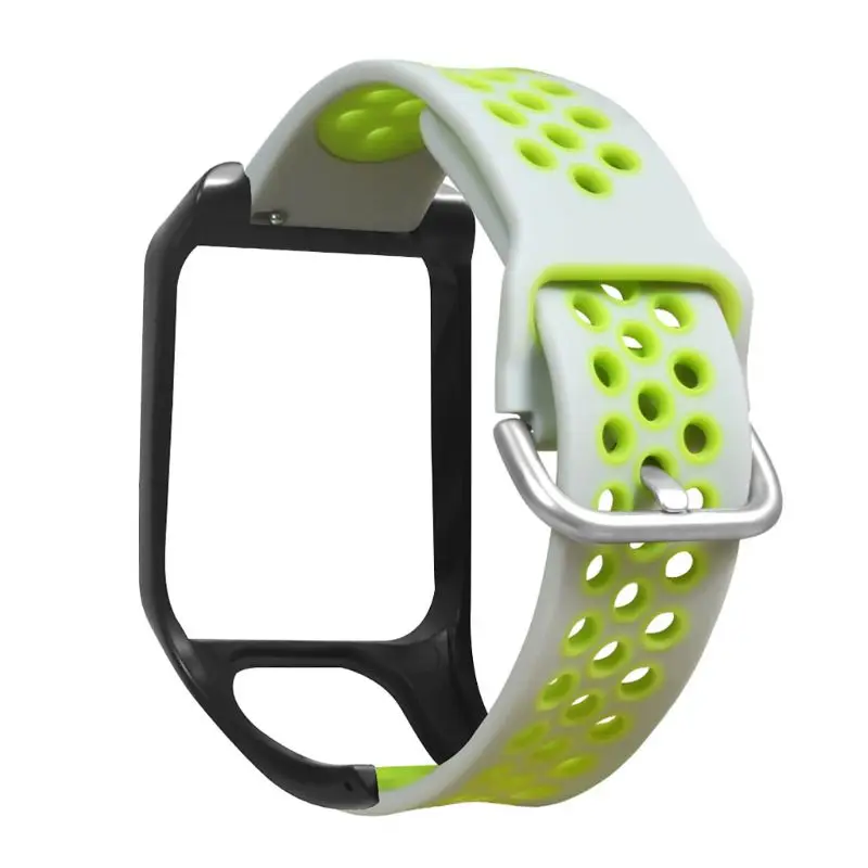 Silicone Wrist Strap Watchband Bracelet Replacement for Tomtom Runner 3/Adventurer/Golfer 2/Runner 2 Cardio/Spark 3 Music Smart