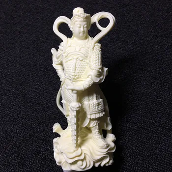 

Vedic Bodhisattva Statue, White Fine Carved Buddha Statue, Modern Art Sculpture, Home Decoration God of Wealth Decoration