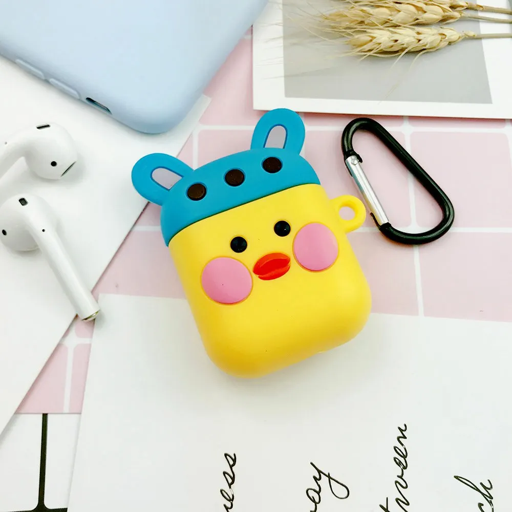 Чехол для AirPods с милым мультипликационным принтом Love Duck Stitch, защитный чехол, беспроводной чехол для наушников Air pods 2, чехол для наушников, сумка