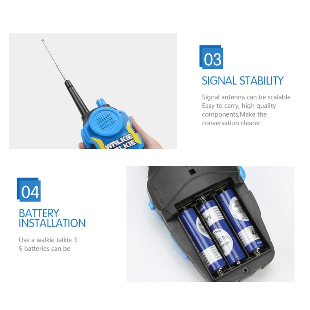 Портативный пластиковый цифровой детский игрушечный Walkie Talkie Профессиональный двухчастотный двухдиапазонный интерфон радио Intercoms