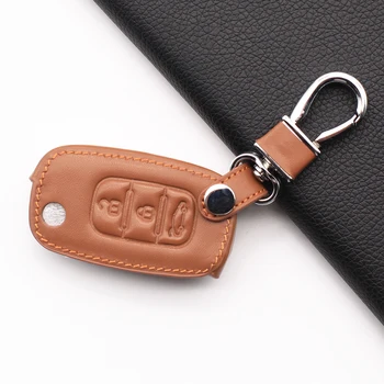 

Car Leather Remote Control Keychain Key Cover Case For LADA Sedan / Largus / Kalina / Granta / Vesta 3 button Flip Key Bag