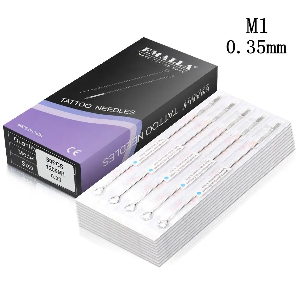 Tattoo Needles 50pcs M1 Standard Sterilized Stainless Steel Tattoo