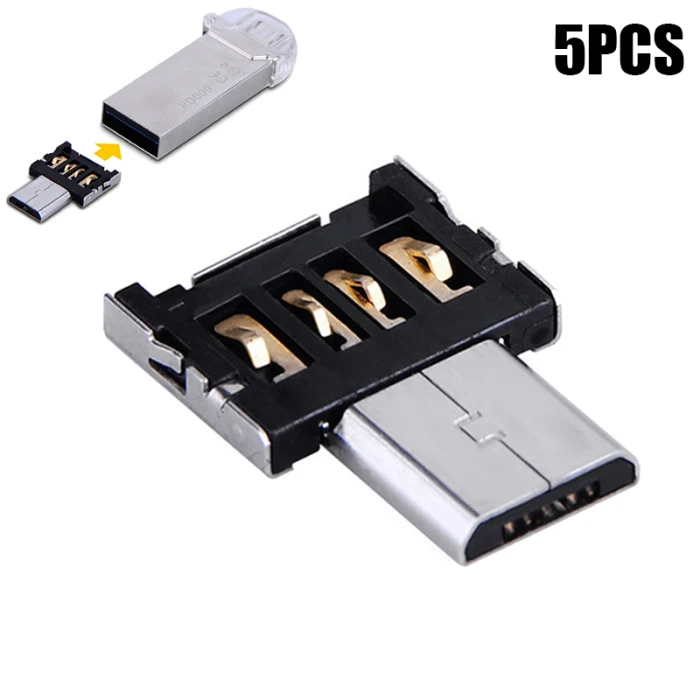 5 шт. OTG разъем адаптера USB для Micro USB для планшетных ПК Android мобильного телефона AS99