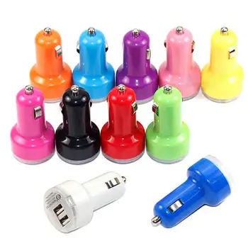 

5V 2.1A/1A Cigarettes Lighter Double USB Ports Car Power Charger Adapter Auto Charging for Phone car accessories interior