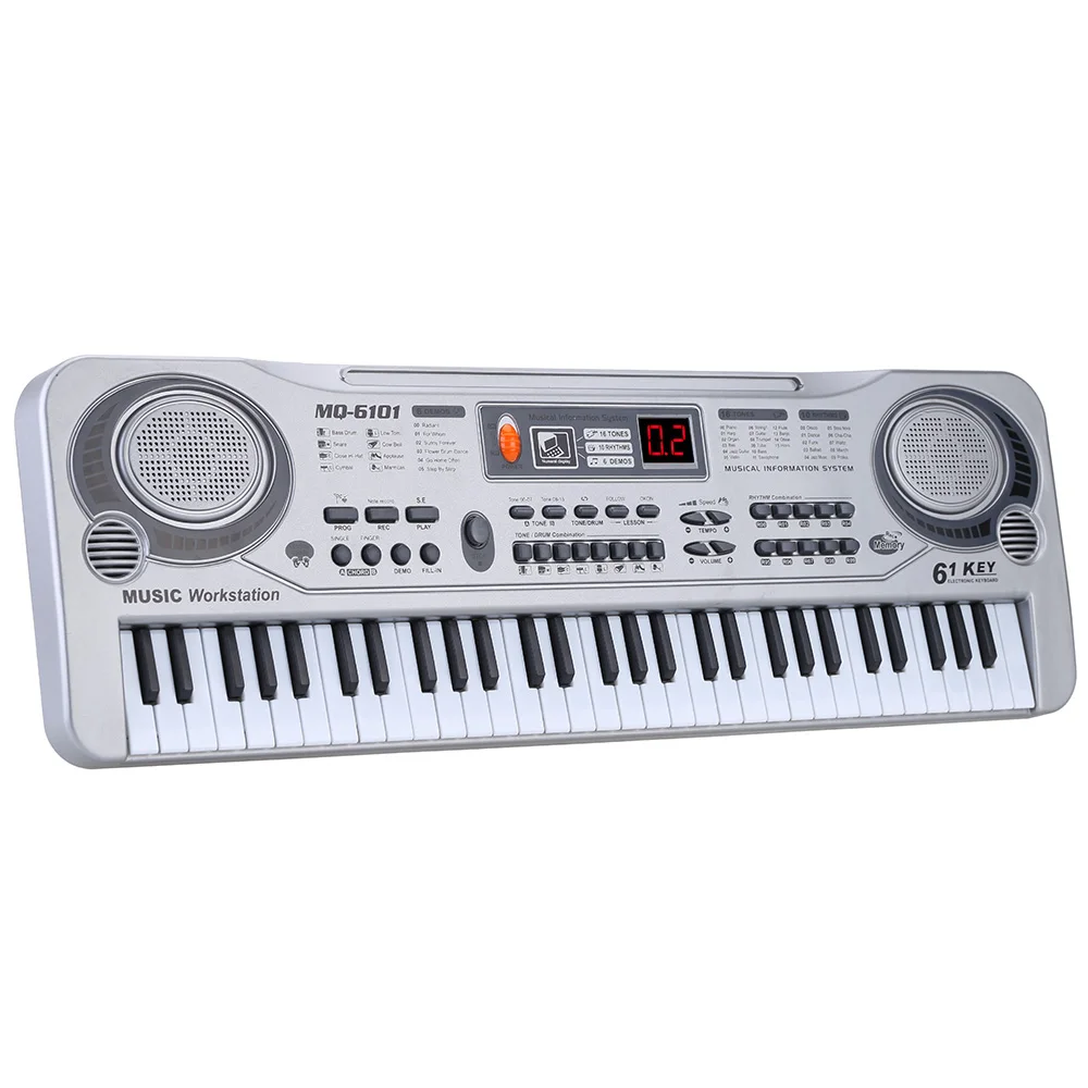 

Electronic Piano Keyboard LED Music Toy with Microphone 61 Keys Professional Child Musical Keyboard instrument Gift for Children