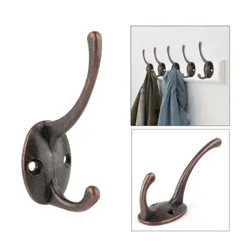

10pcs Alloy Vintage Wardrobe Hook Bathroom Coat Single Red Hook Bronze Hardware Hook