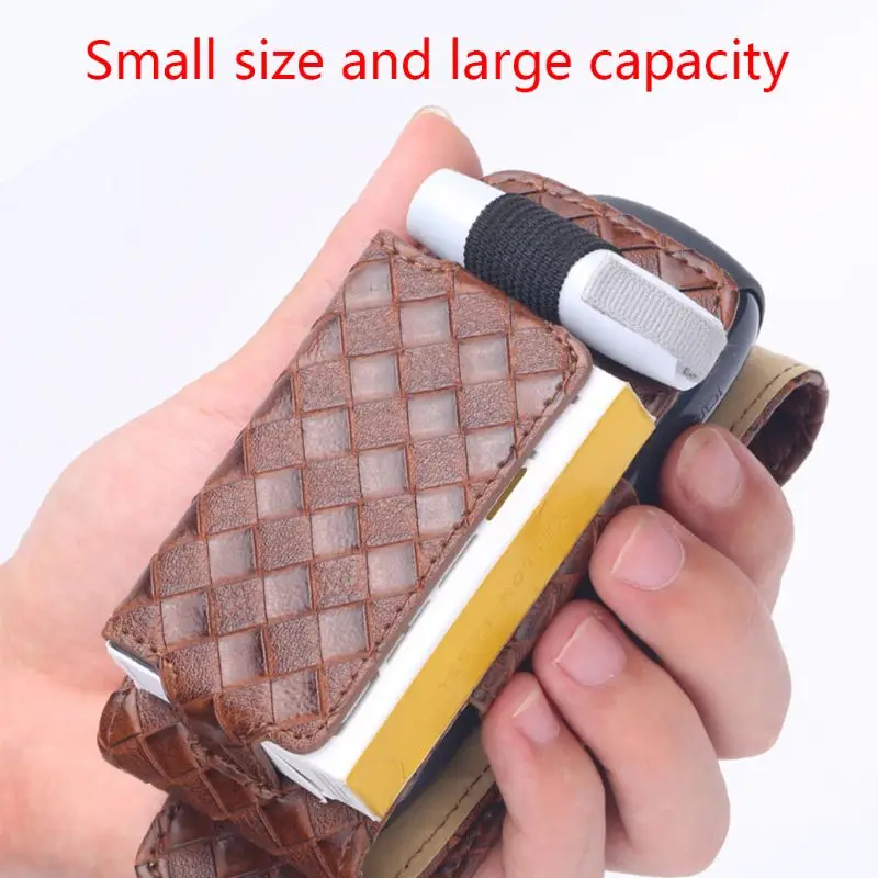 

Anti-scratch PU Leather Woven Protective Case Cover Carrying Bag for IQOS 3.0 Accessories