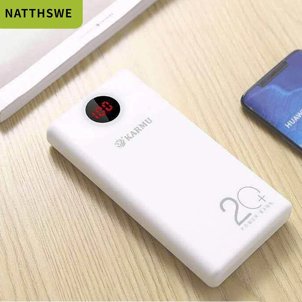 NATTHSWE 20000 мАч Внешний аккумулятор для iPhone samsung huawei type C PD Быстрая зарядка + быстрая 3 0