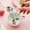 1PC Donut Cute Stainless Steel Doughnut Dessert Spoon Fork Coffee Ice Cream Candy Kitchen Flatware Baby Kids Dinnerware ► Photo 3/6