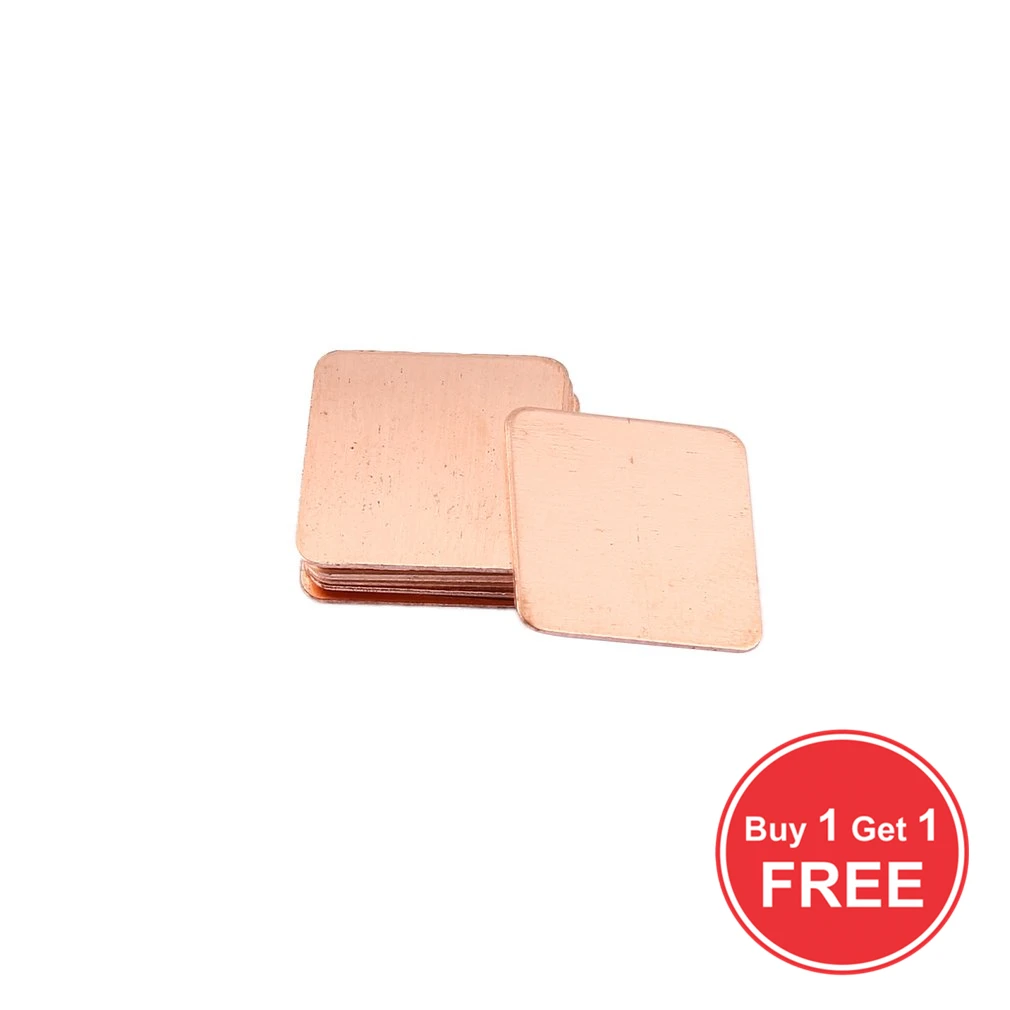 Buy 1 Get 1 for Free Pure Copper Brass Heatsink Shim Thermal Pad Barrier for Laptop Graphics Card 15x15mm Fast Thermal Buy 1 Get 1 for Free Pure Copper Brass Heatsink Shim Thermal Pad Barrier for Laptop Graphics Card 15x15mm Fast Thermal