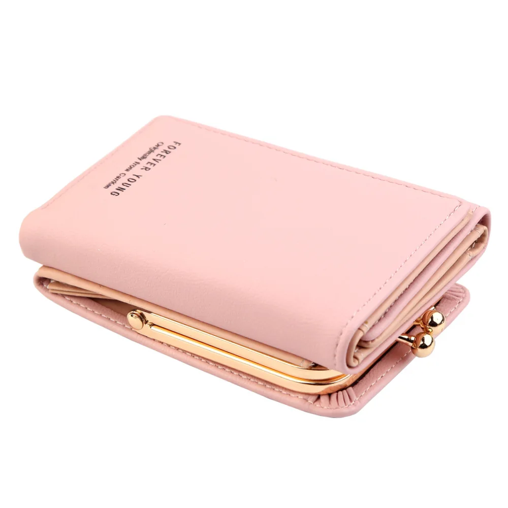 Light Pink wallet JZ CHIEF кошельки из искусственной кожи Кошельки маленький клатч кошелек для монет женский короткий женский держатель для карт женский кошелек дропшиппинг - Цвет: Light Pink wallet