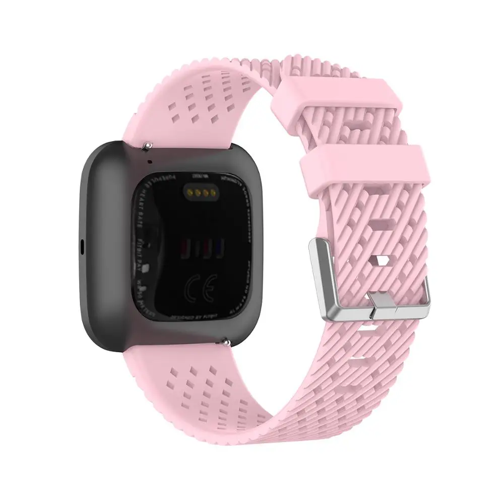 Для Versa силиконовая дышащая повязка для Fitbit Versa 2 сменный ремешок для часов браслет ремешок для Fitbit lite Смарт-часы - Цвет: Розовый