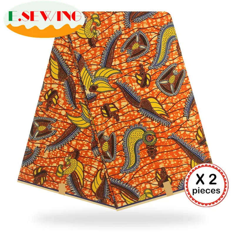 Африканская восковая ткань с принтом Анкара для шитья Анкара африканская ткань 12 ярдов нигерийская хлопковая ткань Гана для платья 81013