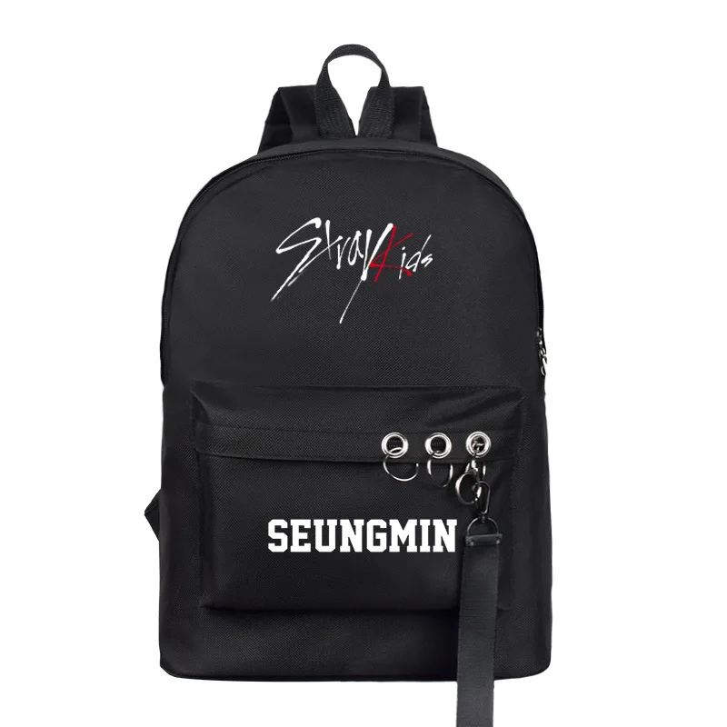

Stray Kids School Bag Combination Related Products Celebrity Style Korean-style Students Backpack Men And Women Large Capacity N