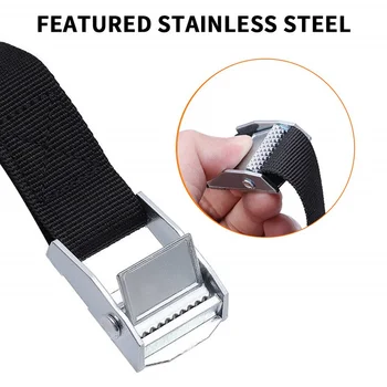

High quality 5pcs 2.5x50cm Cargo Lashing Polyester Webbing Straps Hold and Secure Ratchet Tie Down with Cam Buckle Winch Strap