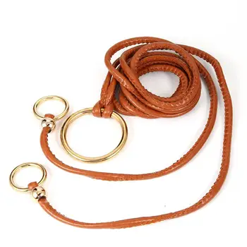 

Women Fashion Synthetic Leather Metal Ring Waistband Solid Waist Casual, Party, Business Belts Decoration