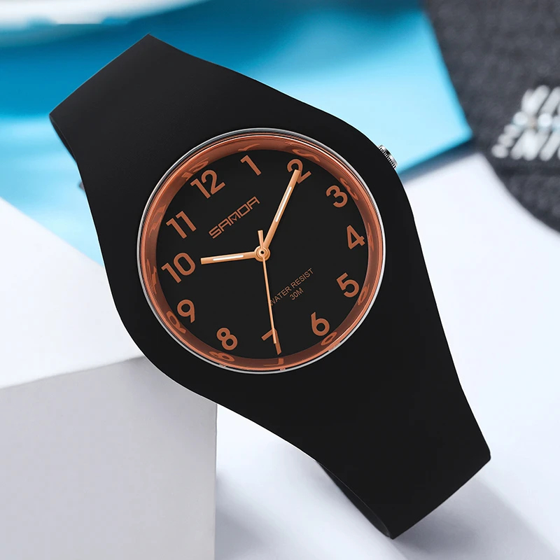 2021 New Sports Electronic 30M Waterproof Multifunction Personality Student Hand Plate Watches Quartz Movement Calendar 6056