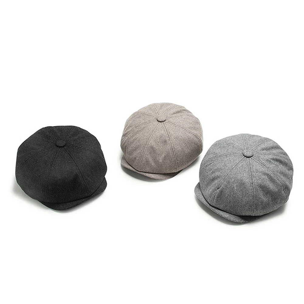 [AETRENDS] шерстяные Восьмиугольные шляпы для мужчин и женщин плоские плюща Гэтсби берет таксиста кепки Z-10090