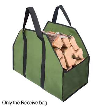 

Holder Wood With Handles Tote Large Portable Package Waterproof Canvas Camping Log Carrier Bag Indoor Outdoor Firewood Storage
